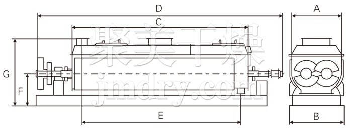 空心槳葉干燥機(jī)結(jié)構(gòu)示意圖